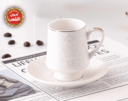 طقم قهوة رويال 12 فنجان و 12 صحون 