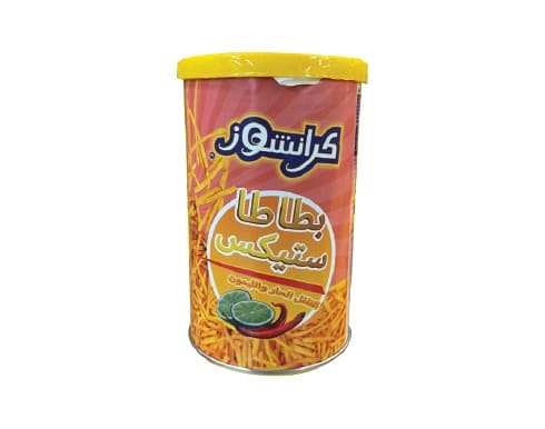 كرانشوز بطاطا ستيكس نكهه الفلفل الحار والليمون  35 غرام