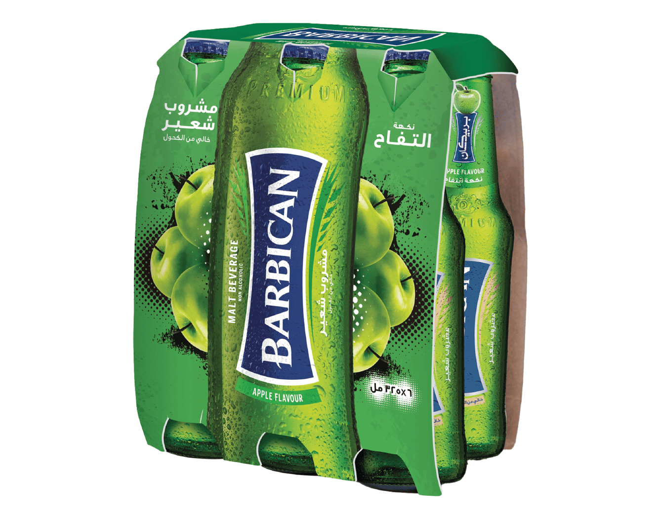 باربيكان  شعير تفاح 330 مل *6 