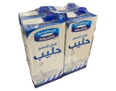 السعودية حليب كامل الدسم 1 لتر *4 